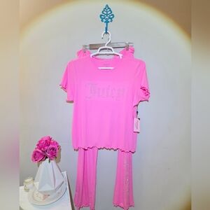 Juicy Couture Rare Vibrant Pink Sleepwear Set Size 1X (NWT)